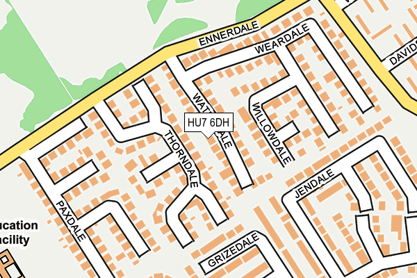 HU7 6DH map - OS OpenMap – Local (Ordnance Survey)