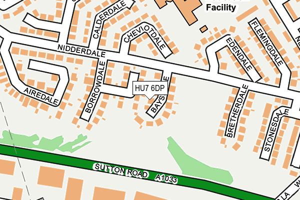 HU7 6DP map - OS OpenMap – Local (Ordnance Survey)