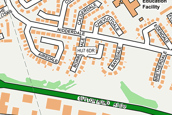 HU7 6DR map - OS OpenMap – Local (Ordnance Survey)