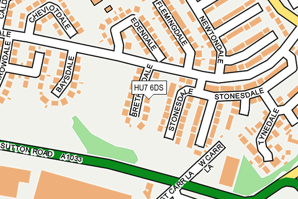 HU7 6DS map - OS OpenMap – Local (Ordnance Survey)
