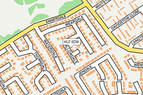 HU7 6DW map - OS OpenMap – Local (Ordnance Survey)