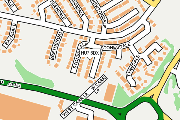 HU7 6DX map - OS OpenMap – Local (Ordnance Survey)