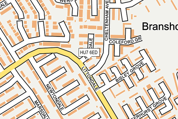 HU7 6ED map - OS OpenMap – Local (Ordnance Survey)