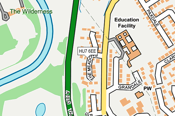 HU7 6EE map - OS OpenMap – Local (Ordnance Survey)