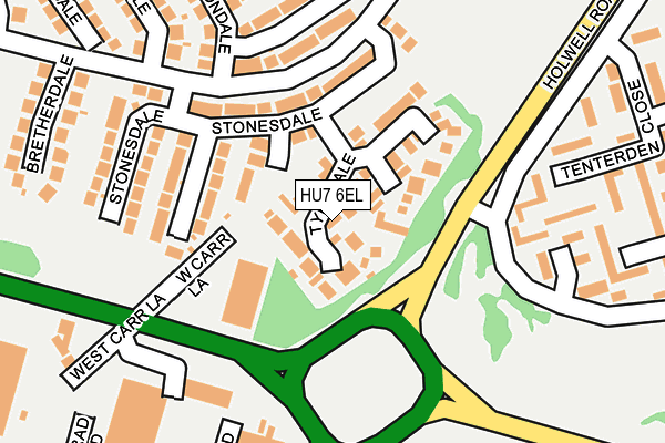HU7 6EL map - OS OpenMap – Local (Ordnance Survey)