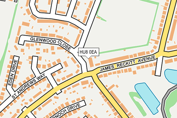 HU8 0EA map - OS OpenMap – Local (Ordnance Survey)