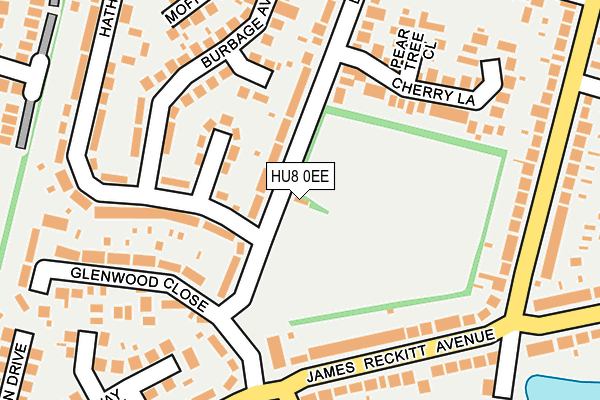 HU8 0EE map - OS OpenMap – Local (Ordnance Survey)