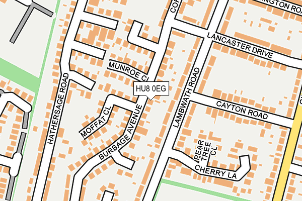 HU8 0EG map - OS OpenMap – Local (Ordnance Survey)
