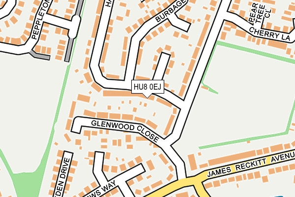 HU8 0EJ map - OS OpenMap – Local (Ordnance Survey)