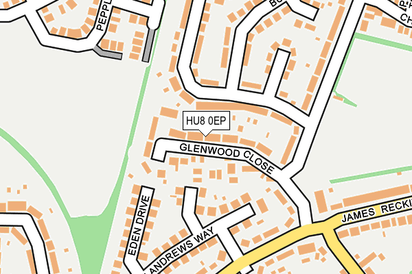 HU8 0EP map - OS OpenMap – Local (Ordnance Survey)