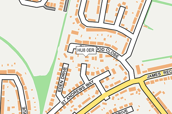 HU8 0ER map - OS OpenMap – Local (Ordnance Survey)