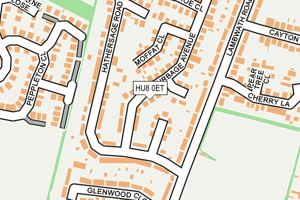 HU8 0ET map - OS OpenMap – Local (Ordnance Survey)