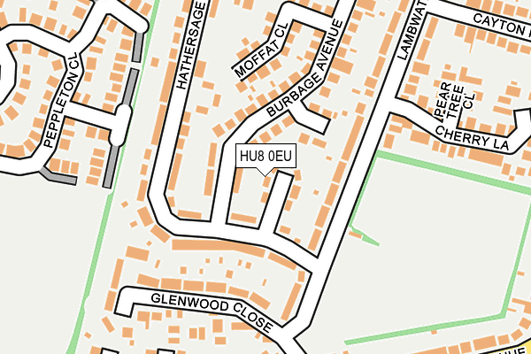 HU8 0EU map - OS OpenMap – Local (Ordnance Survey)