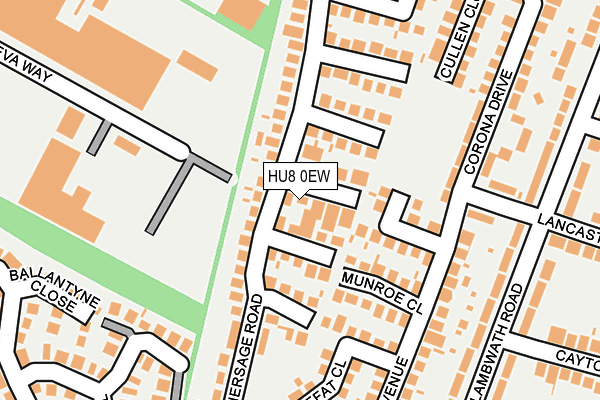 HU8 0EW map - OS OpenMap – Local (Ordnance Survey)