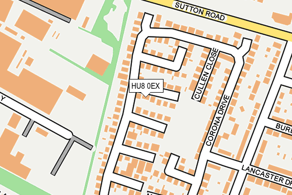 HU8 0EX map - OS OpenMap – Local (Ordnance Survey)