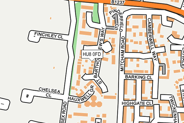 HU8 0FD map - OS OpenMap – Local (Ordnance Survey)