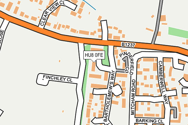 HU8 0FE map - OS OpenMap – Local (Ordnance Survey)