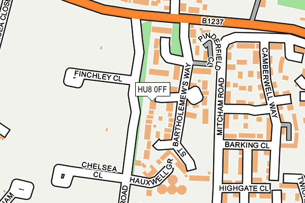 HU8 0FF map - OS OpenMap – Local (Ordnance Survey)