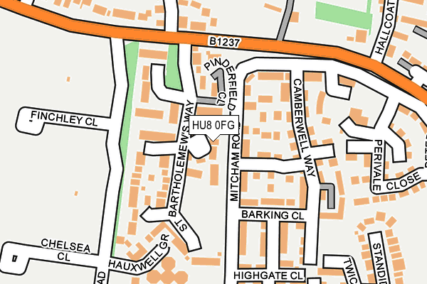 HU8 0FG map - OS OpenMap – Local (Ordnance Survey)