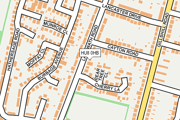 HU8 0HB map - OS OpenMap – Local (Ordnance Survey)