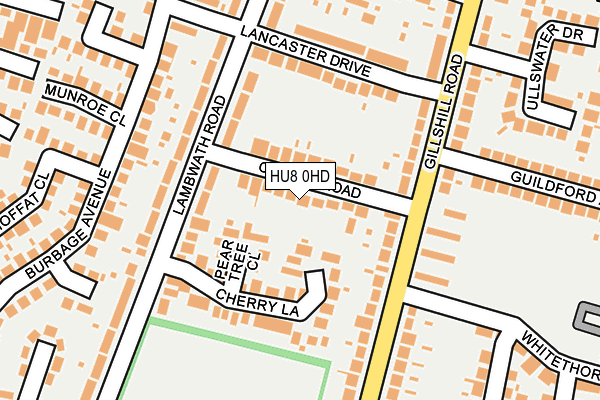 HU8 0HD map - OS OpenMap – Local (Ordnance Survey)