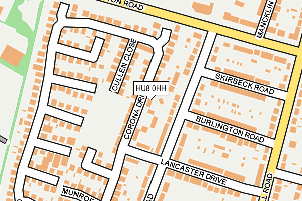 HU8 0HH map - OS OpenMap – Local (Ordnance Survey)