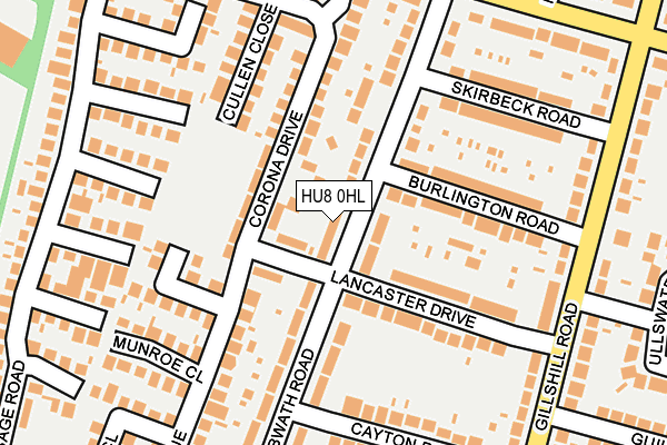 HU8 0HL map - OS OpenMap – Local (Ordnance Survey)