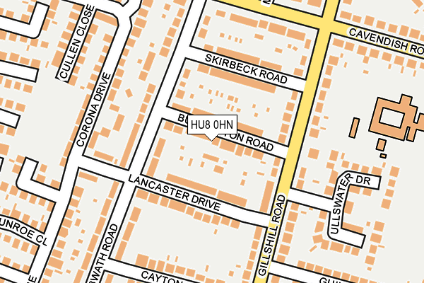 HU8 0HN map - OS OpenMap – Local (Ordnance Survey)