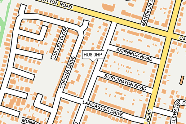 HU8 0HP map - OS OpenMap – Local (Ordnance Survey)