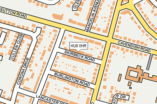 HU8 0HR map - OS OpenMap – Local (Ordnance Survey)
