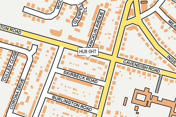 HU8 0HT map - OS OpenMap – Local (Ordnance Survey)