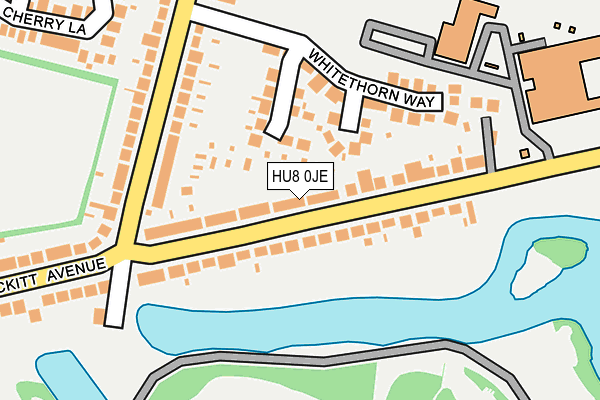 HU8 0JE map - OS OpenMap – Local (Ordnance Survey)