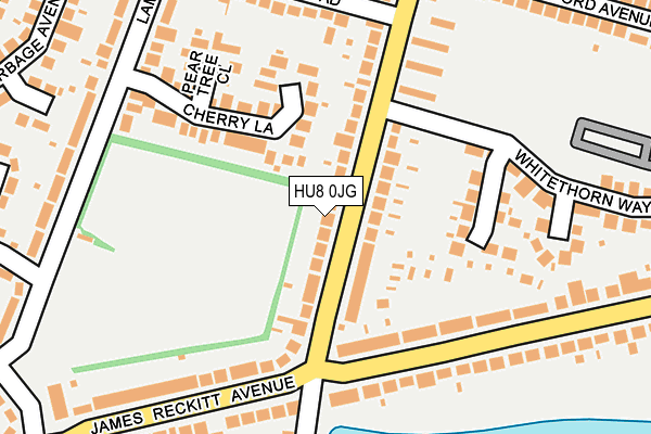 HU8 0JG map - OS OpenMap – Local (Ordnance Survey)