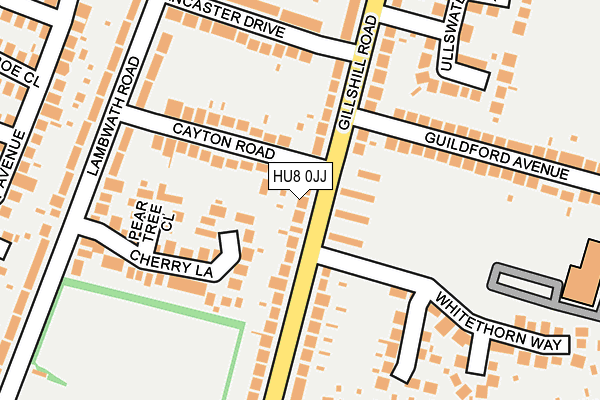 HU8 0JJ map - OS OpenMap – Local (Ordnance Survey)