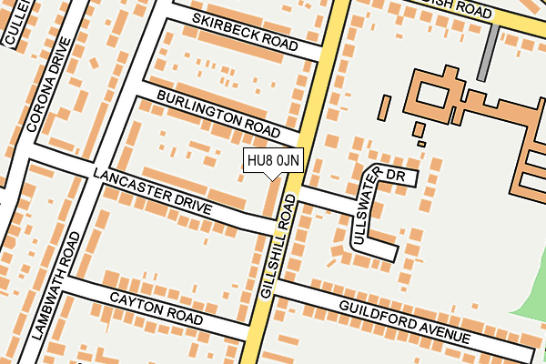 HU8 0JN map - OS OpenMap – Local (Ordnance Survey)