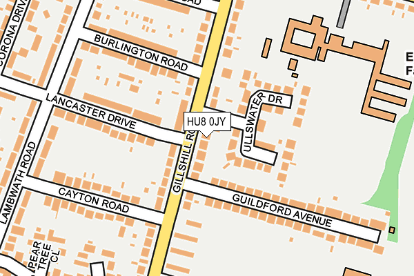 HU8 0JY map - OS OpenMap – Local (Ordnance Survey)