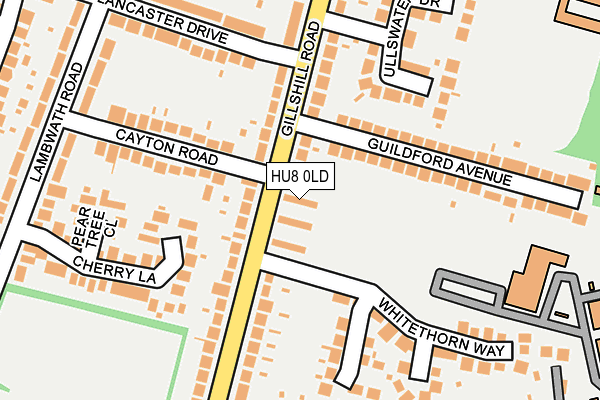 HU8 0LD map - OS OpenMap – Local (Ordnance Survey)