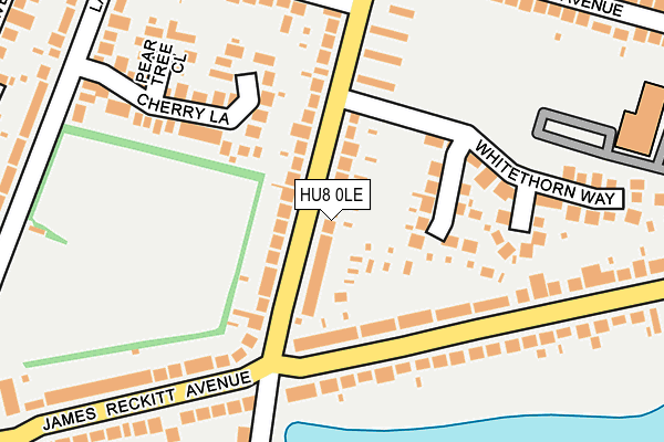 HU8 0LE map - OS OpenMap – Local (Ordnance Survey)