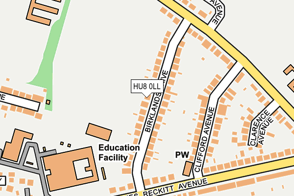 HU8 0LL map - OS OpenMap – Local (Ordnance Survey)