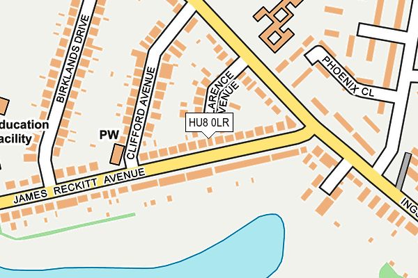 HU8 0LR map - OS OpenMap – Local (Ordnance Survey)