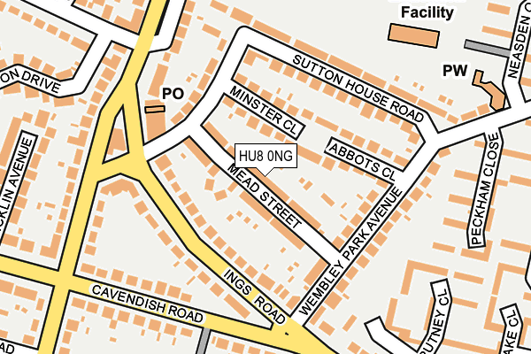 HU8 0NG map - OS OpenMap – Local (Ordnance Survey)
