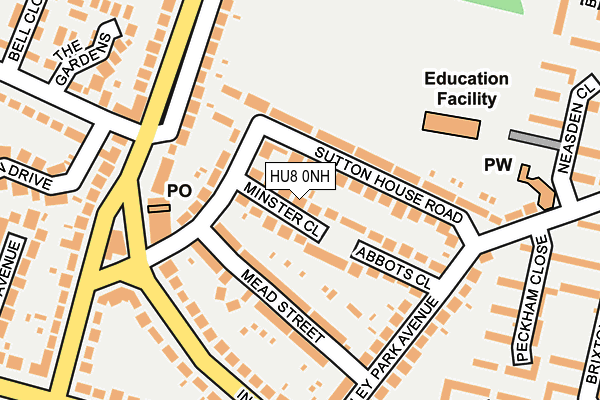 HU8 0NH map - OS OpenMap – Local (Ordnance Survey)