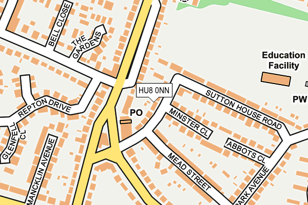 HU8 0NN map - OS OpenMap – Local (Ordnance Survey)