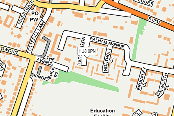 HU8 0PN map - OS OpenMap – Local (Ordnance Survey)