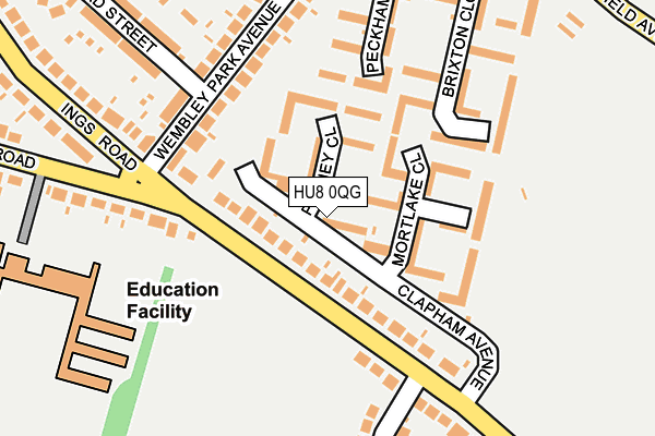 HU8 0QG map - OS OpenMap – Local (Ordnance Survey)