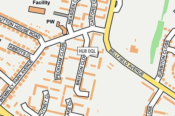 HU8 0QL map - OS OpenMap – Local (Ordnance Survey)