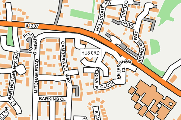 HU8 0RD map - OS OpenMap – Local (Ordnance Survey)