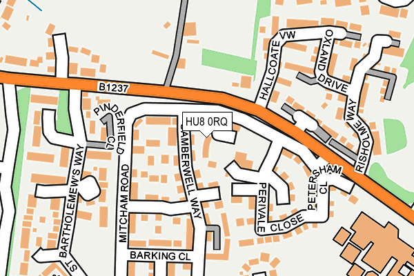 HU8 0RQ map - OS OpenMap – Local (Ordnance Survey)
