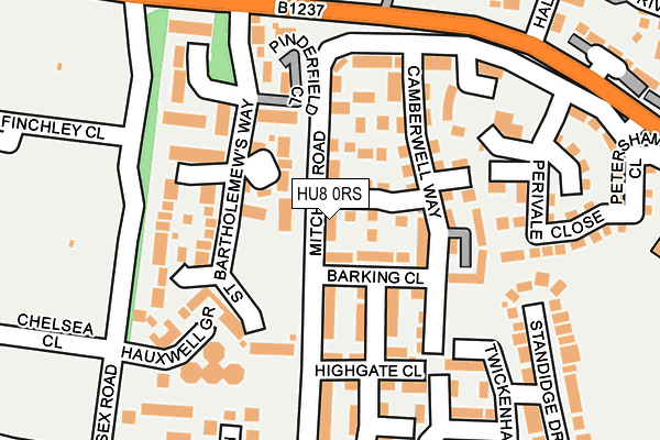 HU8 0RS map - OS OpenMap – Local (Ordnance Survey)