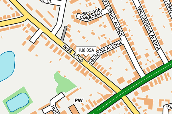 HU8 0SA map - OS OpenMap – Local (Ordnance Survey)